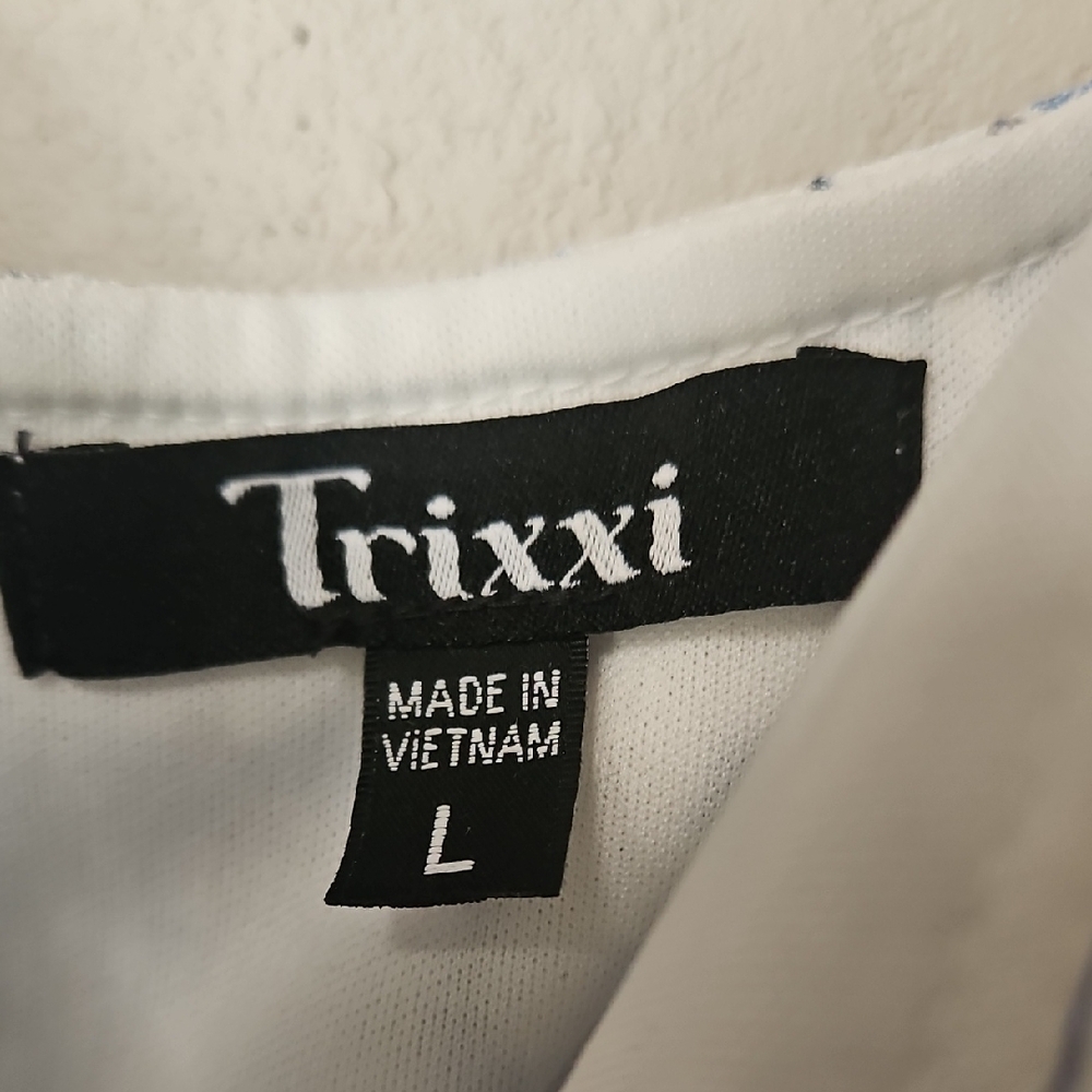Trixxi Blue and White Floral Mini Dress - Picture 2 of 3